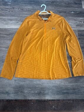 NWT Under Armour Men's Quarter-Zip Pullover - Golden Orange